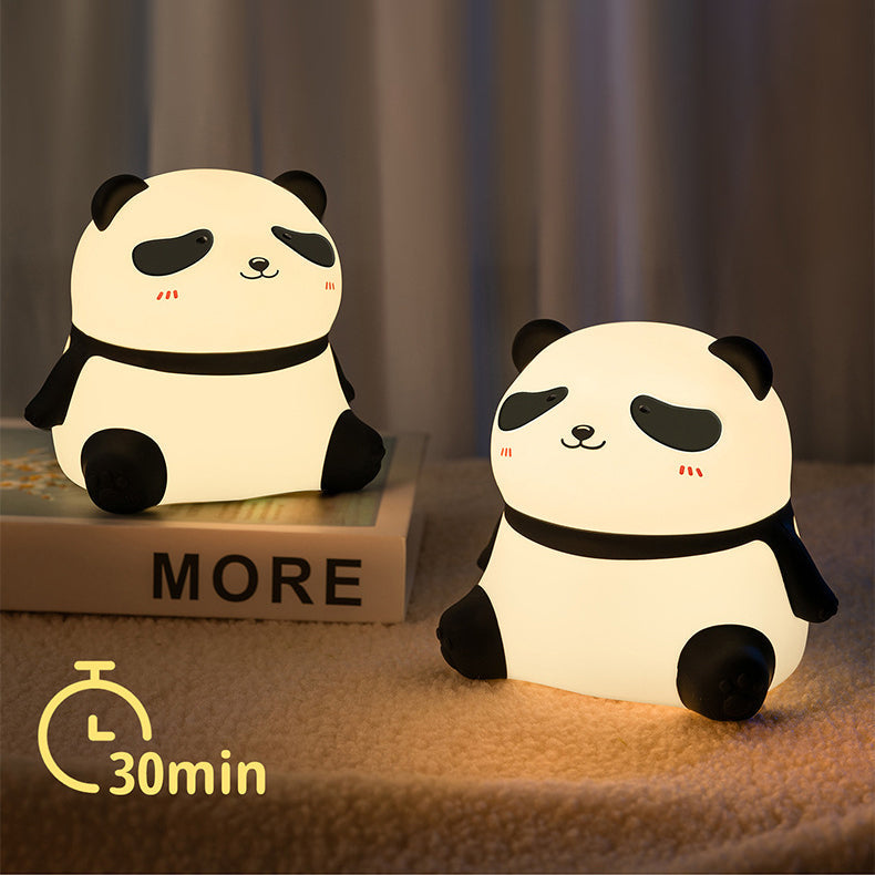 Squishy Silikon Entspannter Panda LED Nachtlicht - Perfektes Geschenk für Kinder und Mädchen