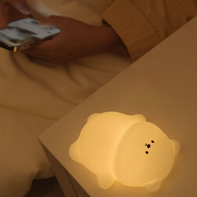 Chubby Bear Nachtlicht 8 Farben LED Quitsch Silikon Tipplampe Bestes Geschenk für Baby und Mädchen