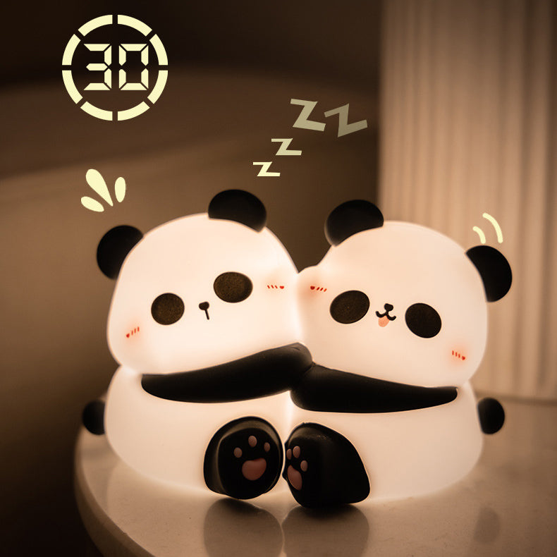 Squishy Silikongriff Panda LED Nachtlicht - Perfektes Geschenk für Kinder und Mädchen