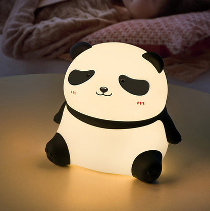 Squishy Silikon Entspannter Panda LED Nachtlicht - Perfektes Geschenk für Kinder und Mädchen