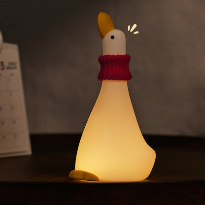 Squishy Silikon Aufblickender Gans LED Nachtlicht - Perfektes Geschenk für Kinder und Mädchen