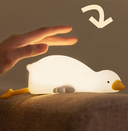 Große Weiße Gans Tap Tap LED Nachtlampe