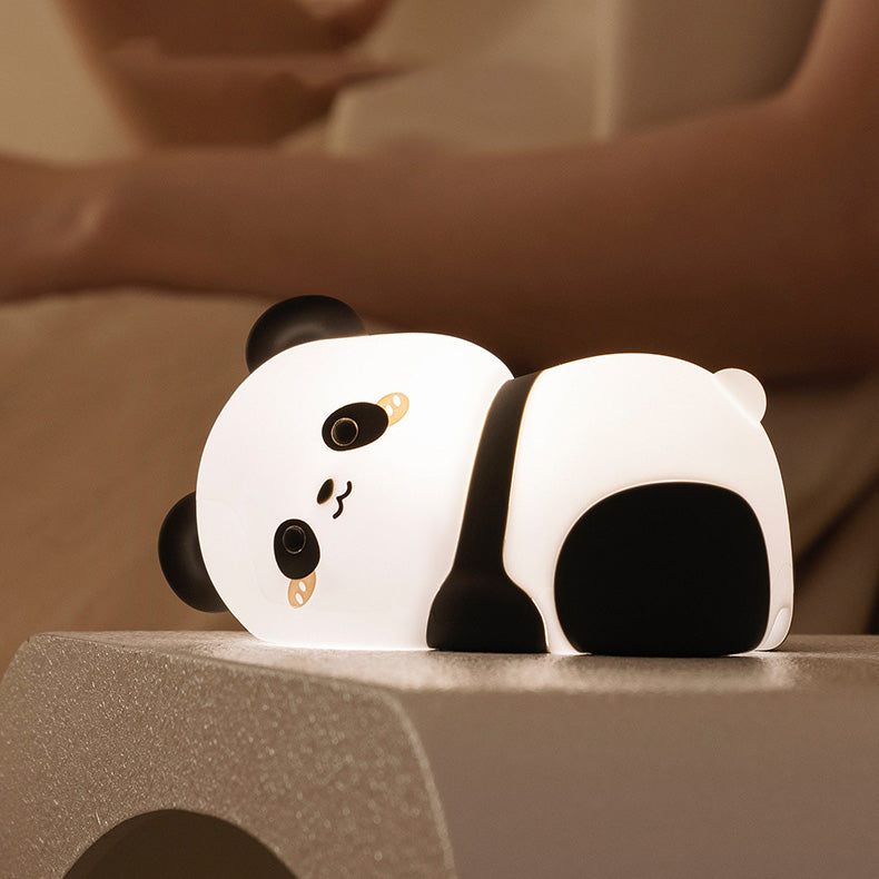 Squishy Silikon Ungezogener Panda LED Nachtlicht - Perfektes Geschenk für Kinder und Mädchen