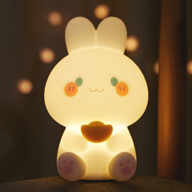 Squishy Silikonreicher Bunny LED Nachttischlampe - Perfektes Geschenk für Kinder und Mädchen