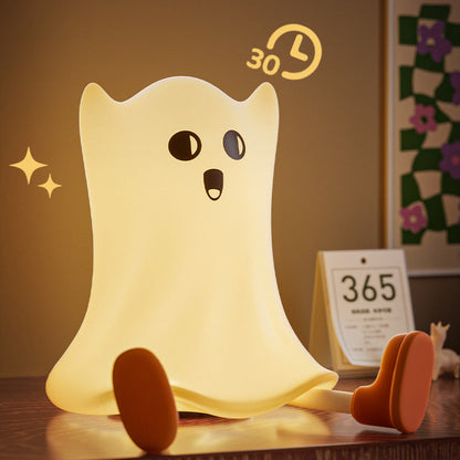 Halloween Geist Nacht Licht LED Squishy Silikon Tap Lampe Bestes Geschenk für Baby und Mädchen