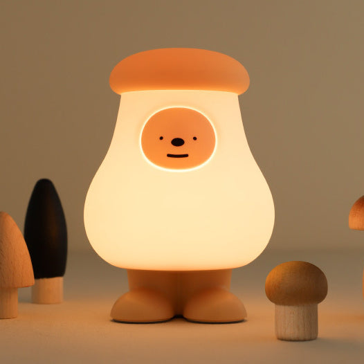 Squishy Silicone Big Head Mushroom LED Nachtlicht - Perfektes Geschenk für Kinder und Mädchen