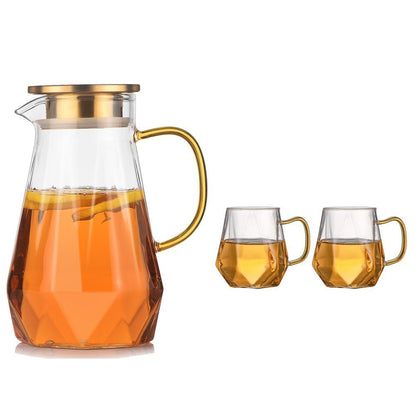 Hitzebeständiger Glaskrug und Tassen - Cristallio Set