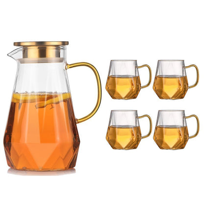 Hitzebeständiger Glaskrug und Tassen - Cristallio Set