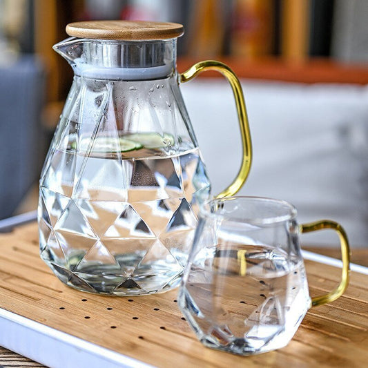 Hitzebeständiger Glaskrug und Tassen - Cristallio Set