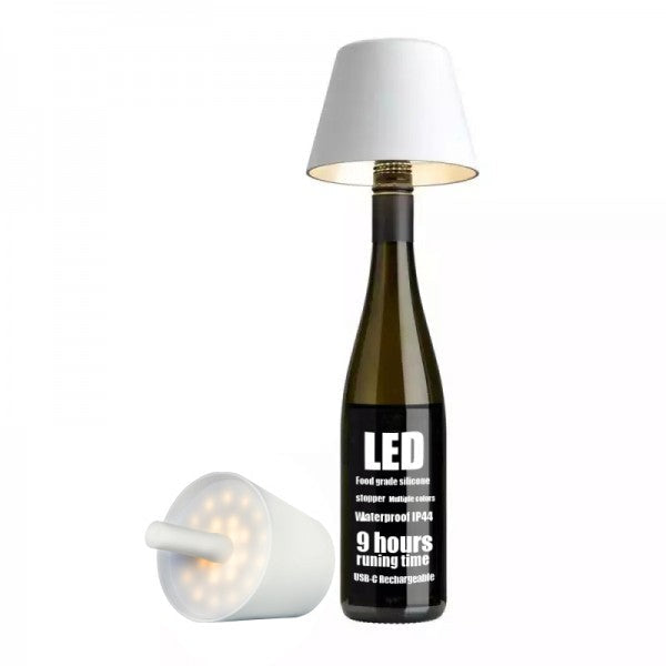 VinAura – Luxus Tischlampe mit wiederaufladbarem LED und einzigartiger Flaschenhalterung