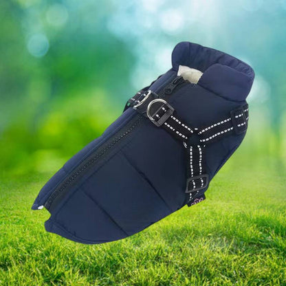 Wasserdichte Hundejacke für den Winter mit reflektierendem integriertem Geschirr