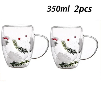 Tasse Glas mit Doppelte Wand Floral - BloomGlass