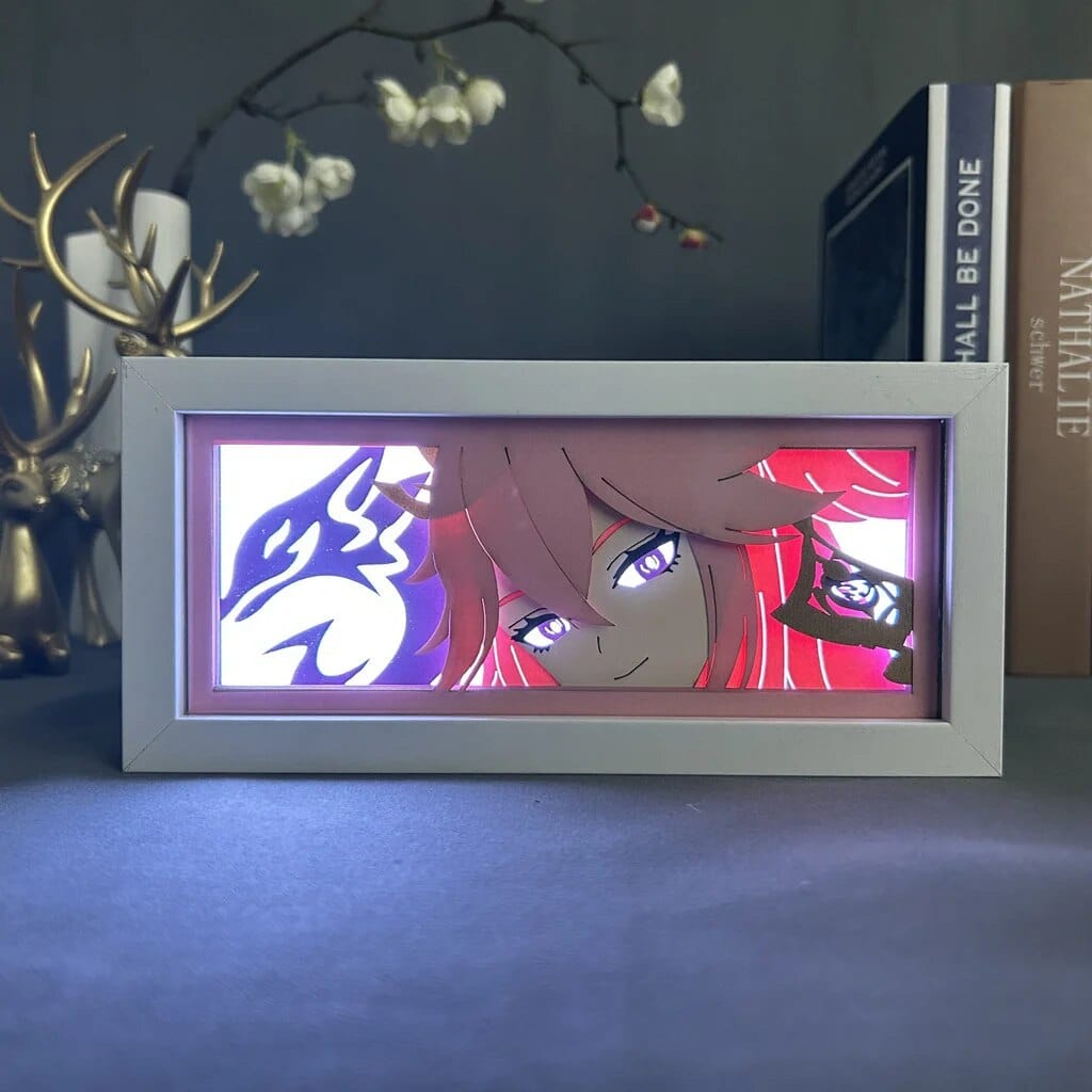 Garduru 3D LED Nachttischlampe | Anime Stimmungslicht | Dekorative Lampe für Zuhause & Schlafzimmer | USB Nachtlicht