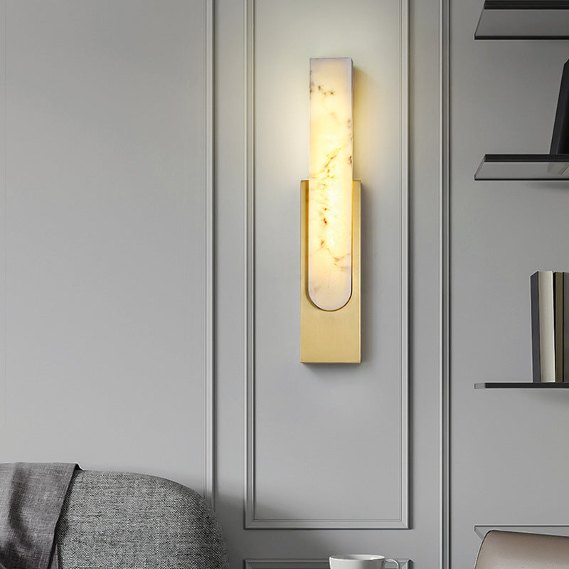 Garduru - Elegante LED-Wandleuchte im marmorierten Design mit warmem Licht