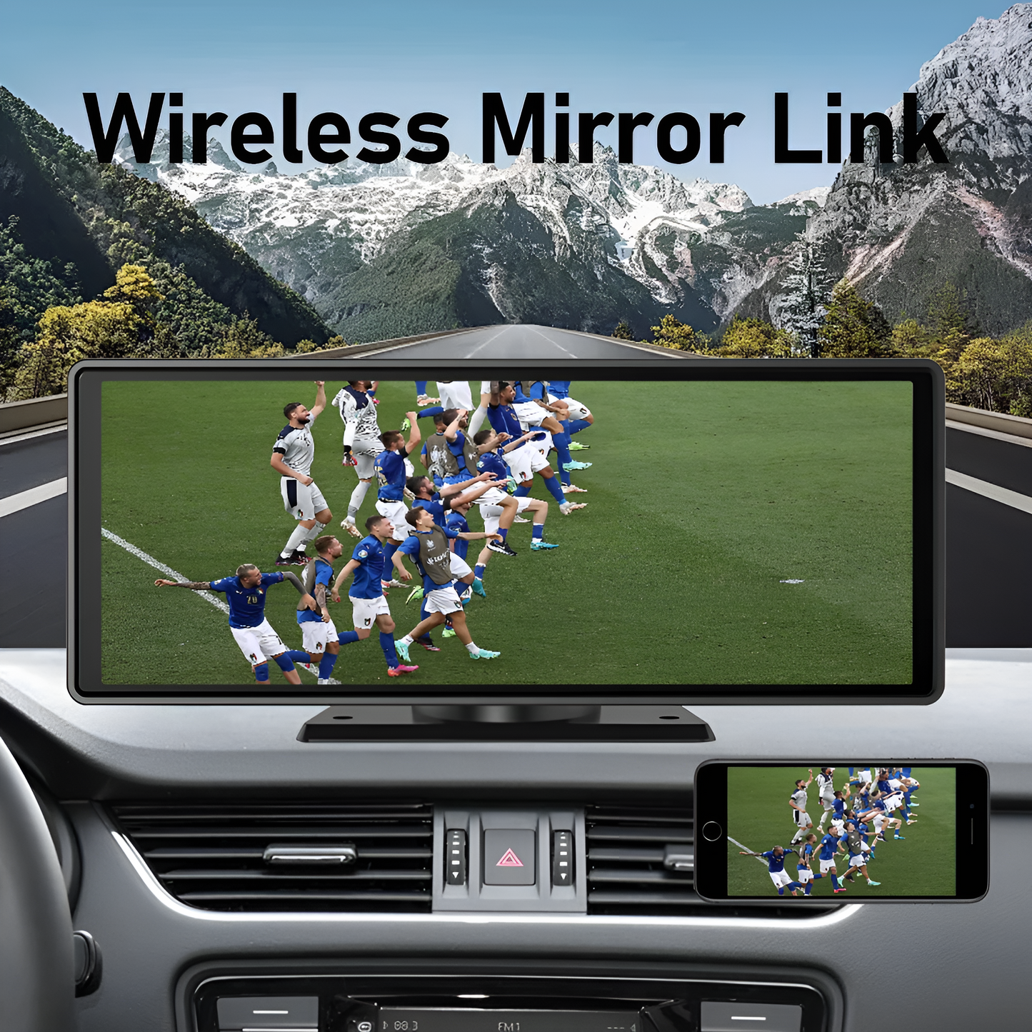 Tragbares kabelloses Carplay-Bildschirm-Stereo 10,3 Zoll HD