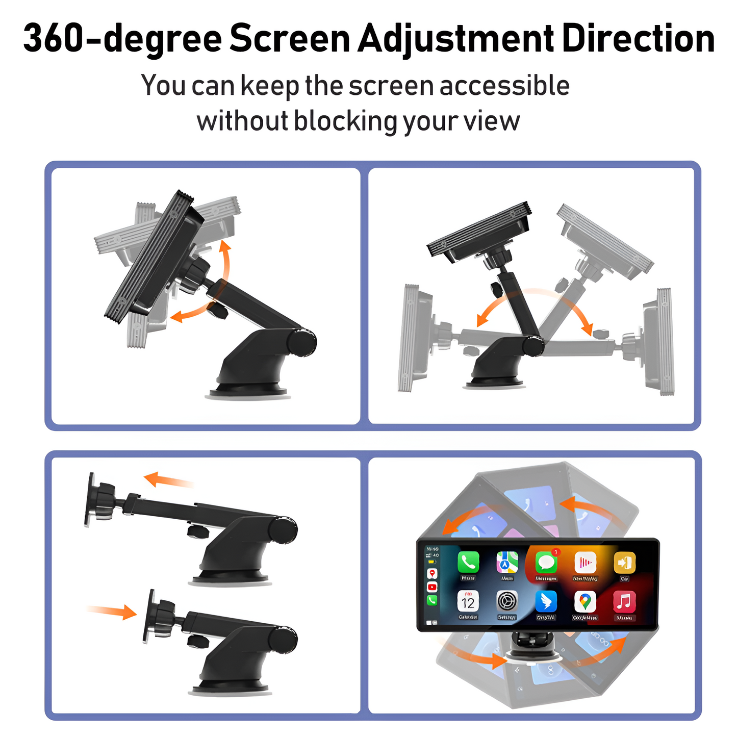 Tragbares kabelloses Carplay-Bildschirm-Stereo 10,3 Zoll HD