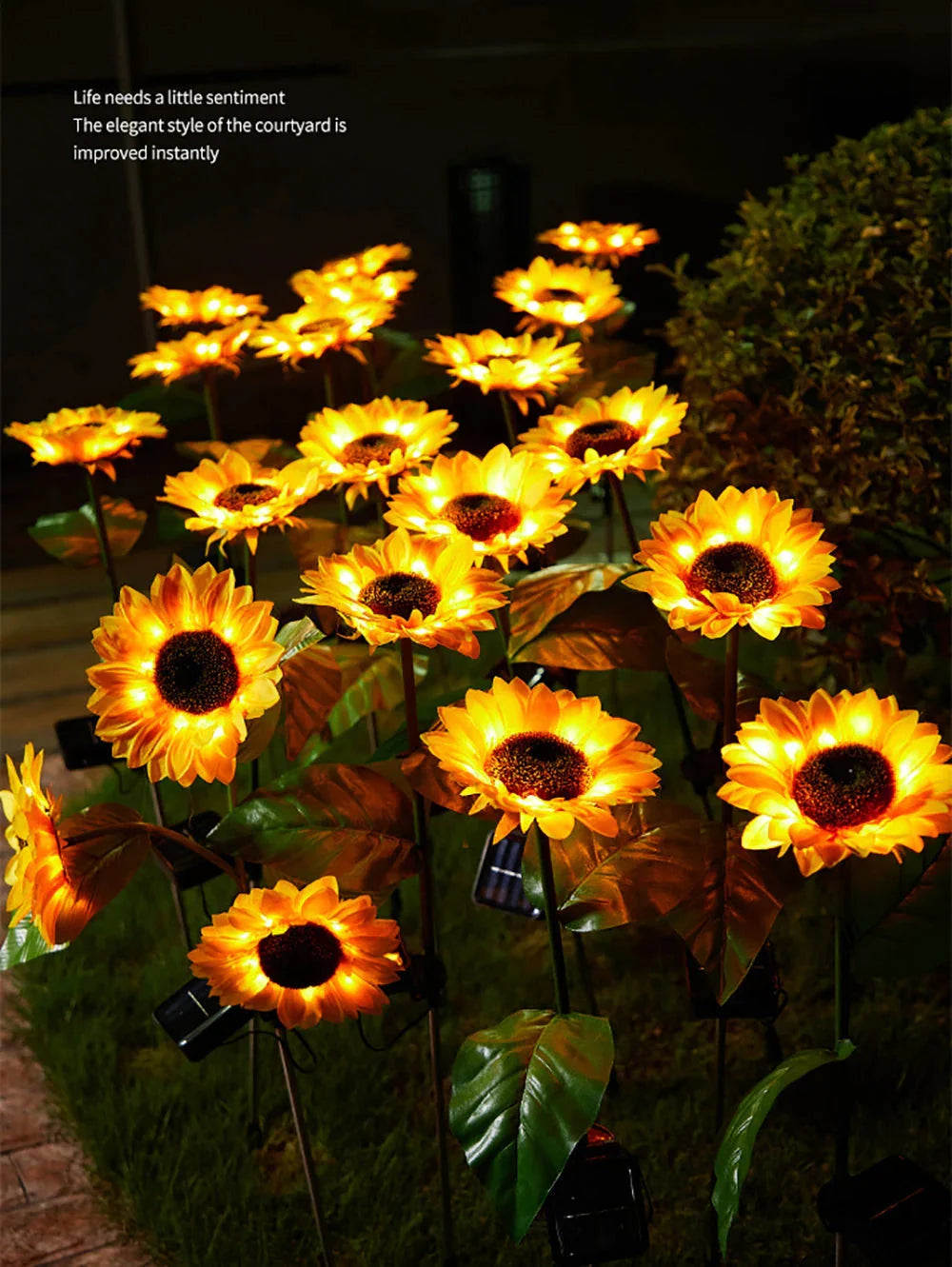 Wasserdichte Solar-Sonnenblumenlampe für Garten & Terrasse
