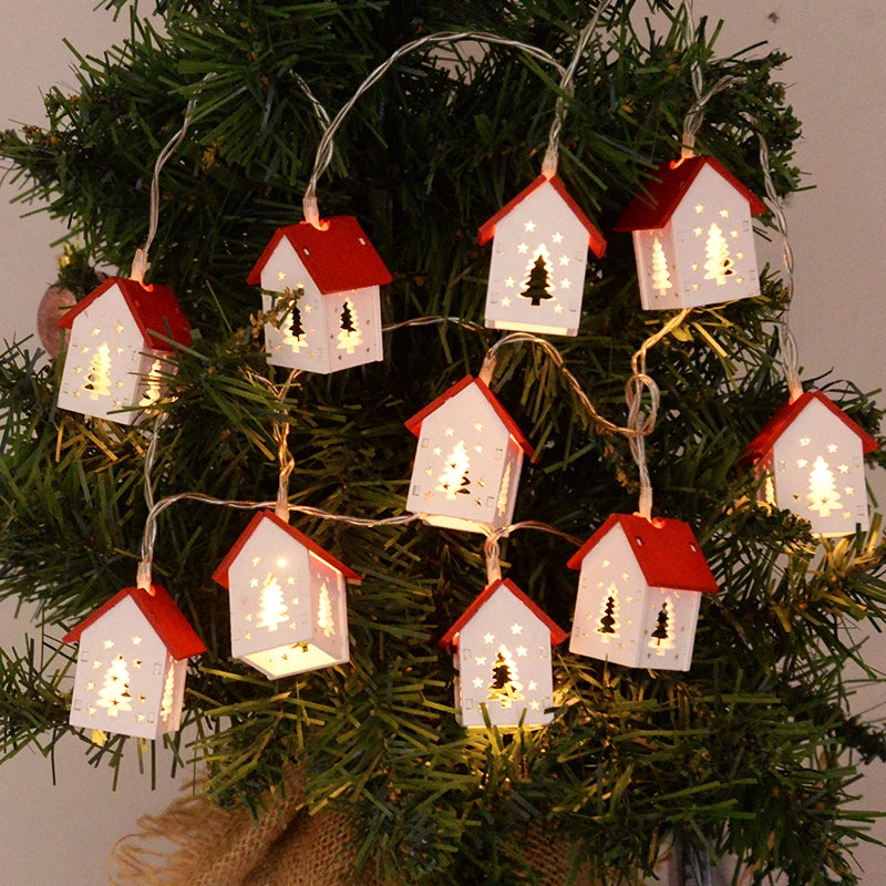 Led-Weihnachtshäuser Aus Holz Mit Festlicher Beleuchtung
