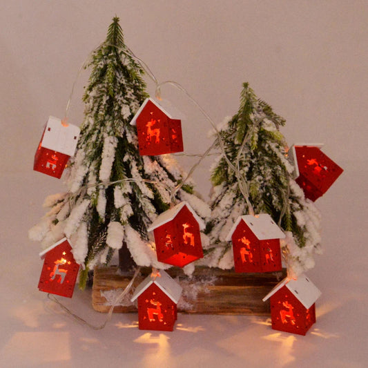 Led-Weihnachtshäuser Aus Holz Mit Festlicher Beleuchtung