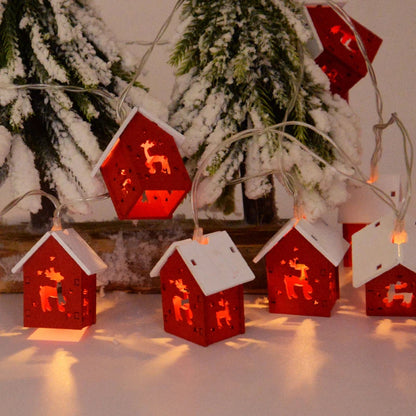 Led-Weihnachtshäuser Aus Holz Mit Festlicher Beleuchtung
