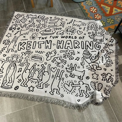 Keith Haring Puzzle-Wurfdecke