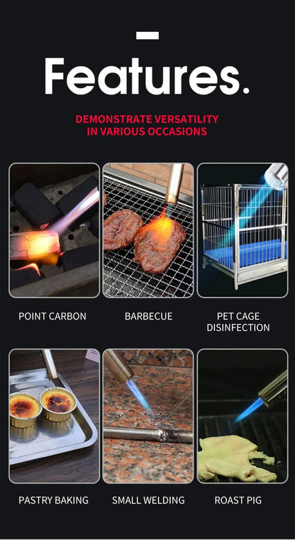 Tragbarer Butanflamme – Ideal für BBQ, Camping und Küchengebrauch