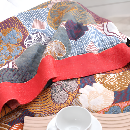 Bunte Baumwolle Persimmon Tagesdecke