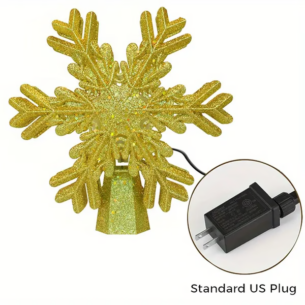 Weihnachtsbaumspitzenlichter mit LED-Schneeflockenprojektor