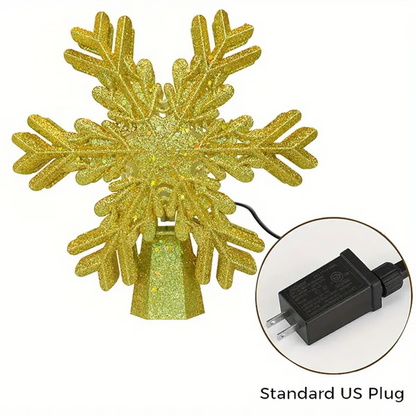 Weihnachtsbaumspitzenlichter mit LED-Schneeflockenprojektor