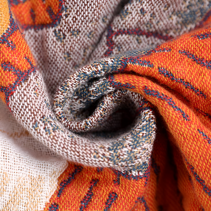 Bunte Baumwolle Persimmon Tagesdecke