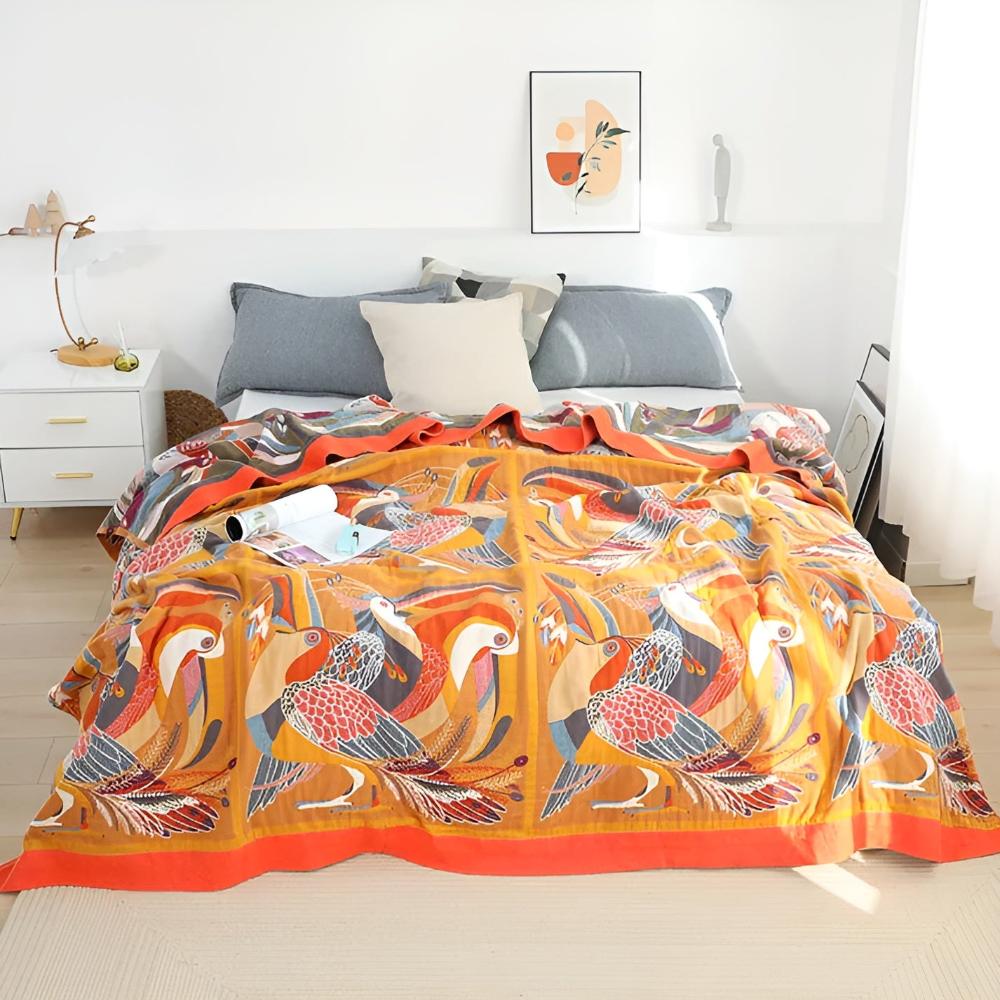 Tukan Vogel Baumwolle Decke