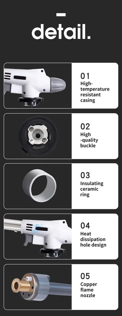 Tragbarer Butanflamme – Ideal für BBQ, Camping und Küchengebrauch