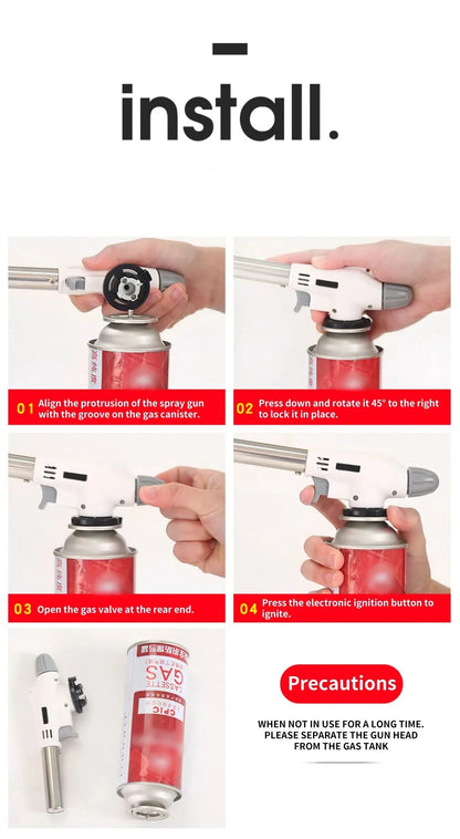 Tragbarer Butanflamme – Ideal für BBQ, Camping und Küchengebrauch