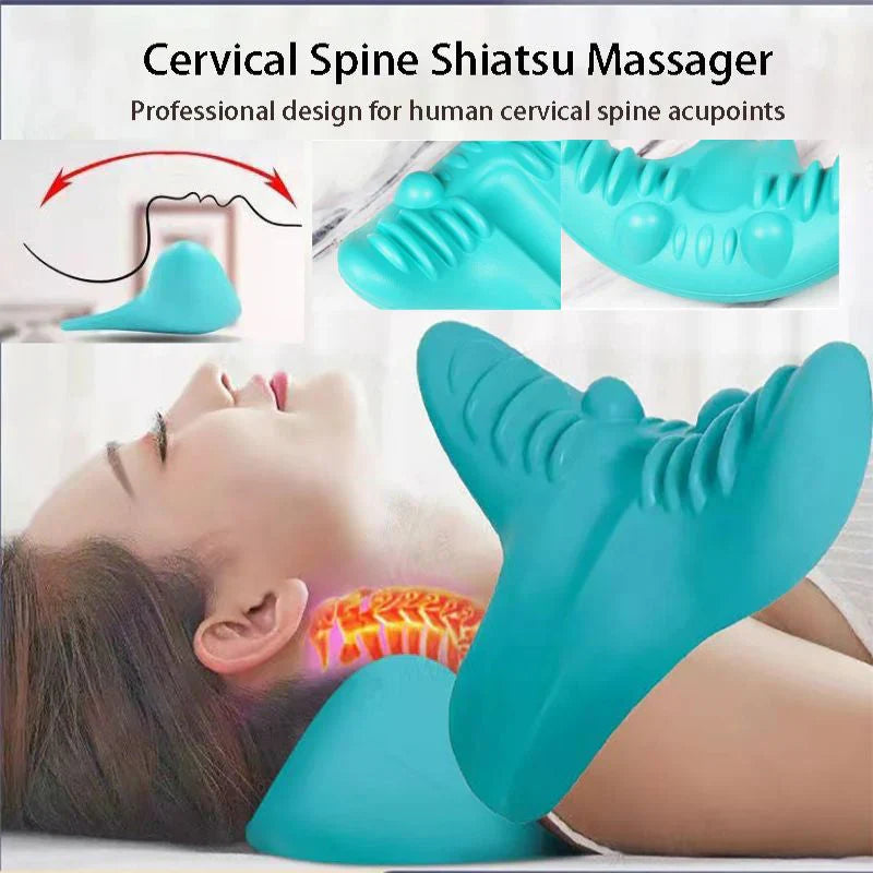 Nacken- und Schulterdehner – Cervicales Traktionskissen für Wirbelausrichtung und Massage