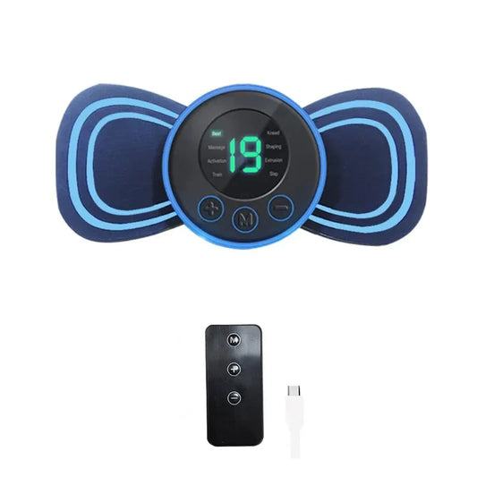 Tragbarer Elektrischer Nackenmassager | Mit Pad & Fernbedienung für gezielte Entspannung