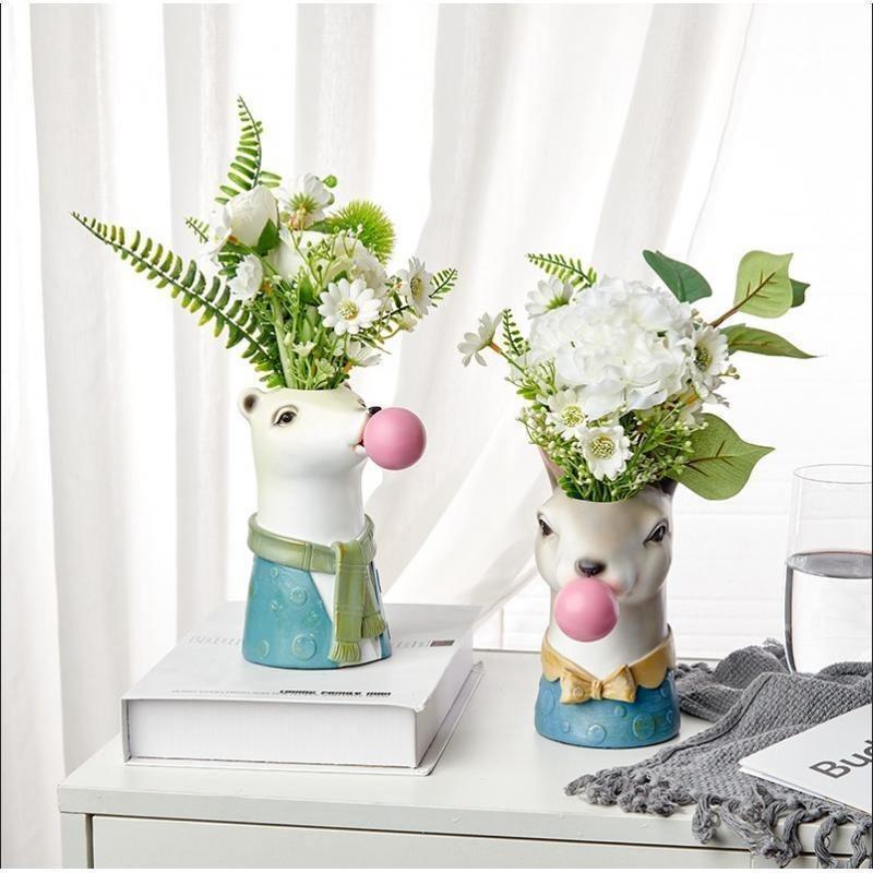 Garduru Tierische Deko-Vase | Kreative Blumenvase mit Charakter