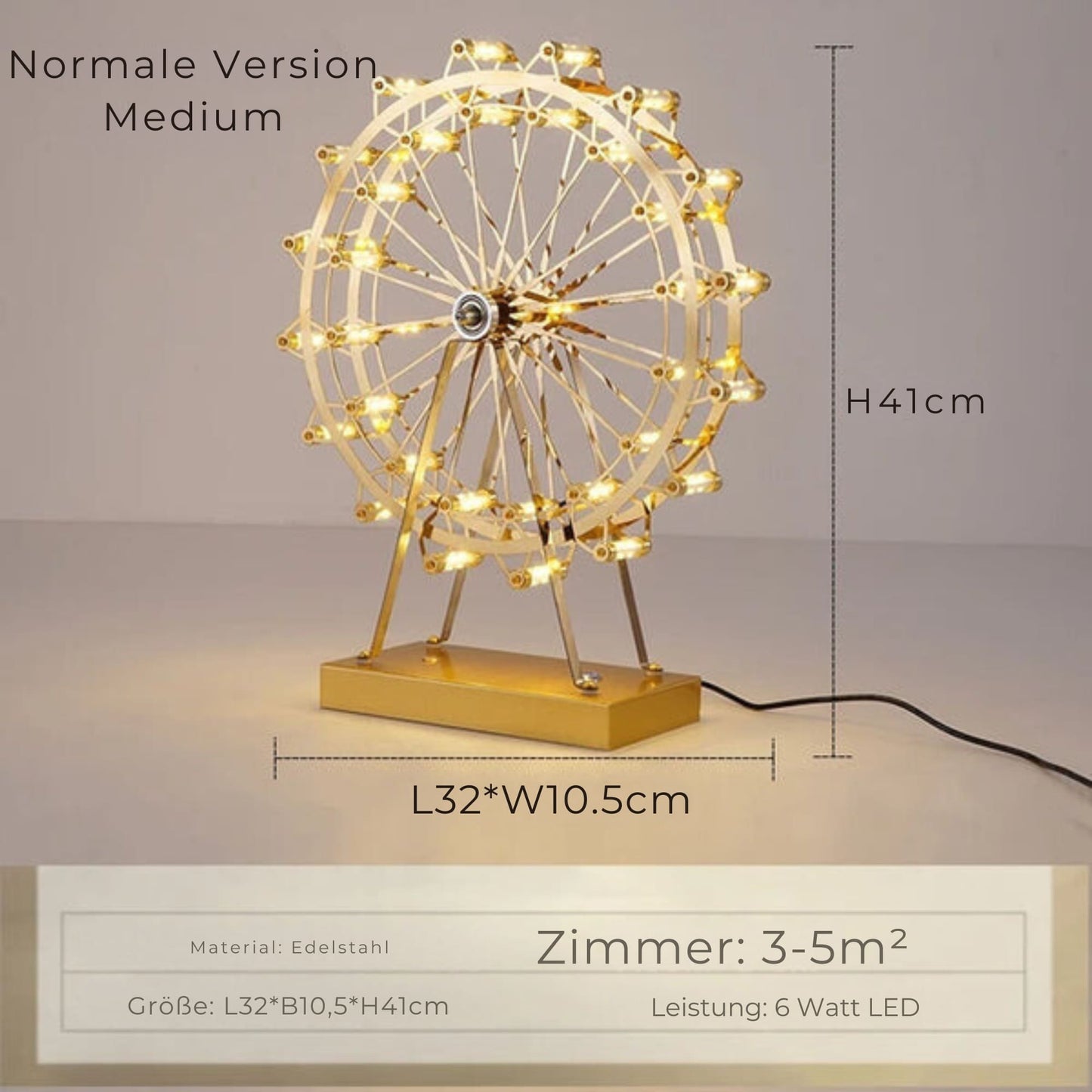 Garduru - Riesenrad Tischlampe