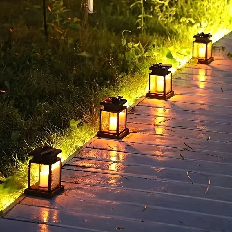 Solar LED Laterne mit Lichterdraht und Aufhängeclip – Wasserdichte Gartenbeleuchtung für Terrasse und Balkon