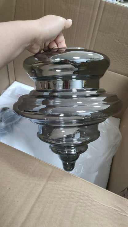 Moderne Glas- und Messinghängelampe – Elegante Beleuchtung für Wohnzimmer und Küche