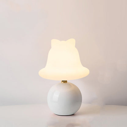 Garduru - Minimalistische LED Tischlampe mit Keramikfuß & Energieeffizienter Beleuchtung
