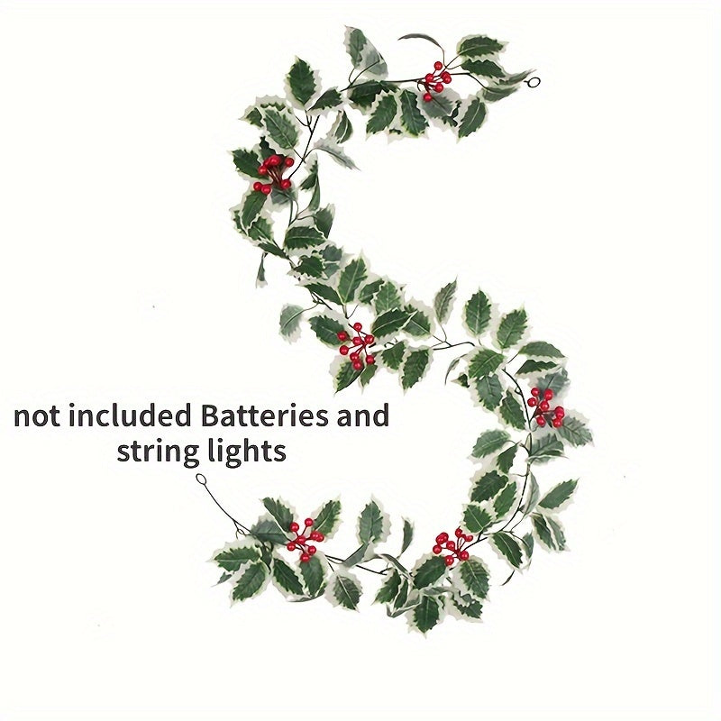 Weihnachtslichtergirlande mit Stechpalme – Für eine festliche Atmosphäre