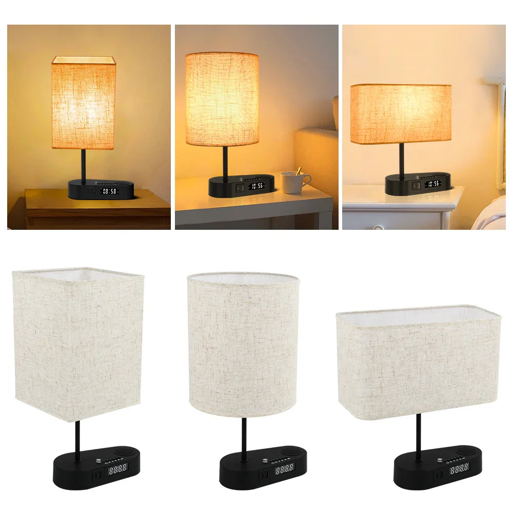 Garduru – Dimmbare LED-Nachttischlampe mit USB und Wecker für dein Schlafzimmer