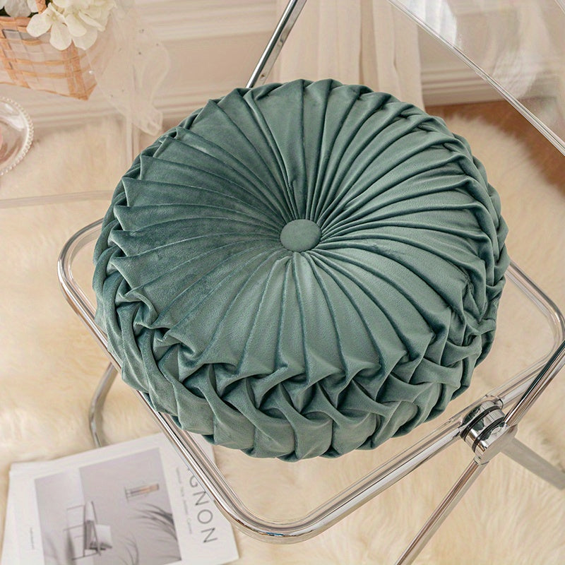 Garduru - Rundes Kissen aus weichem Velvet für Wohnzimmer und Büro