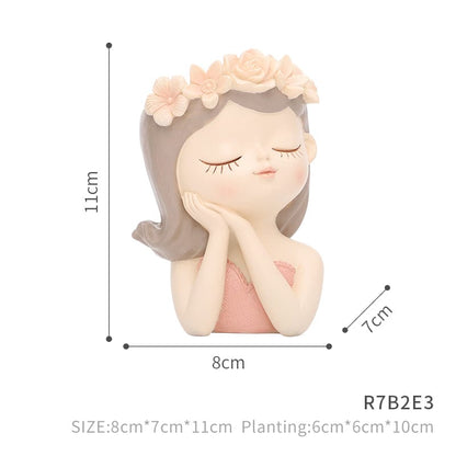 Cartoon Mädchen Sukkulententopf