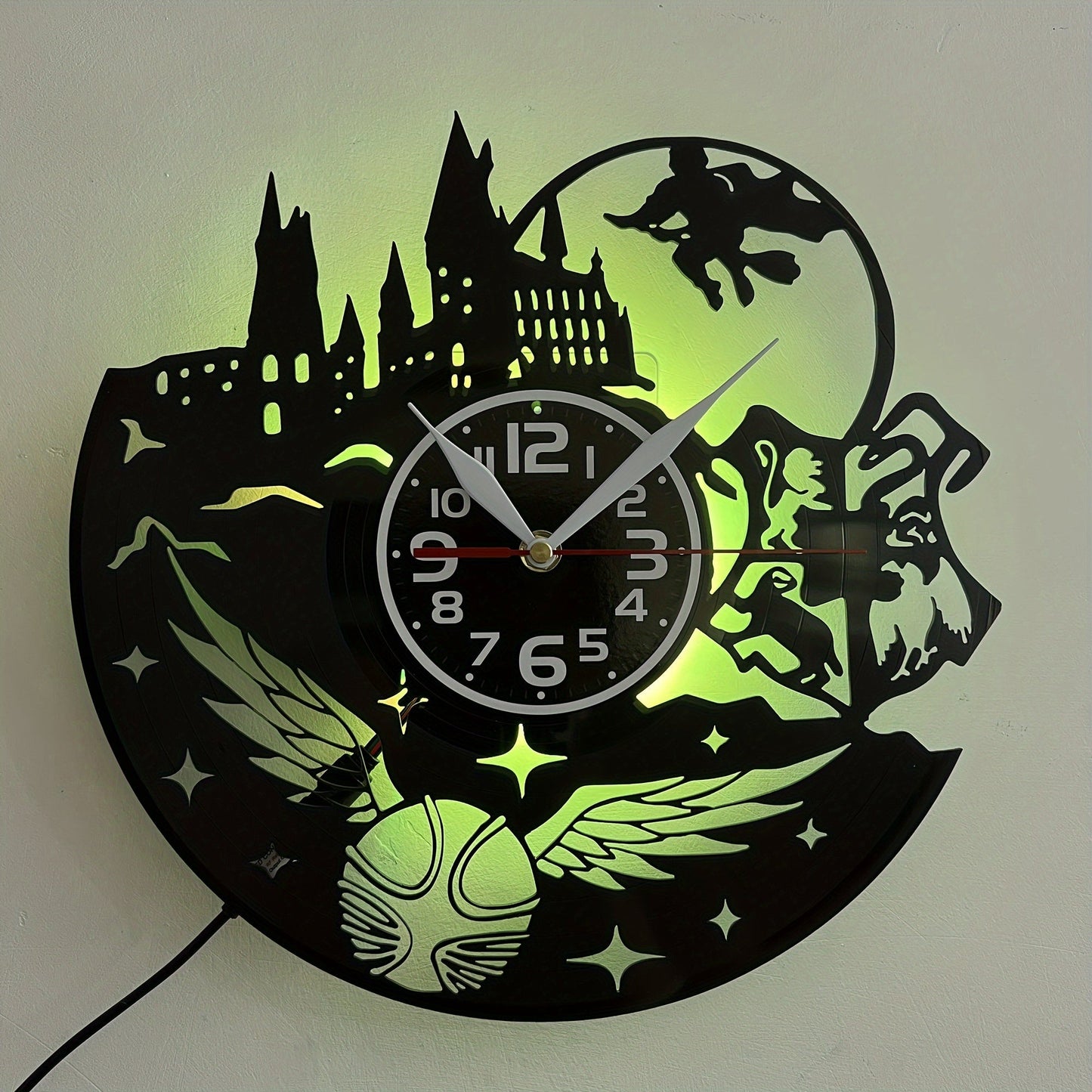 Garduru LED Vinyl-Schallplatten-Wanduhr - Perfekt für Wohnzimmer, Schlafzimmer, Küche & Bürodeko | Ideales Geschenk für Geburtstag, Muttertag & Halloween