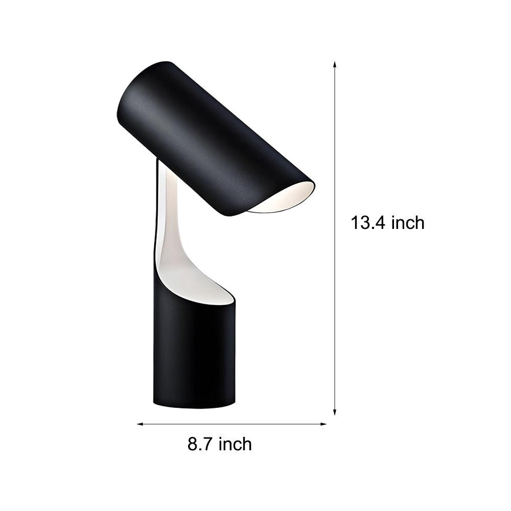 Garduru - Minimalistische LED Schreibtischlampe aus Matt-Schwarz mit Verstellbarem Kopf