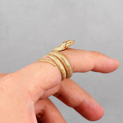 Snake Edelstahl Herrenring – Trendiges Design – Antiallergisch & Langlebig