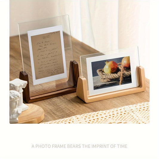 ÉléganceCadre – Luxus-Fotorahmen aus Holz und Acryl mit modernem U-Shape