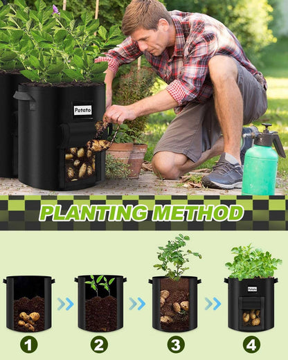 5er Pack 10 Gallonen Pflanzenanbau Taschen