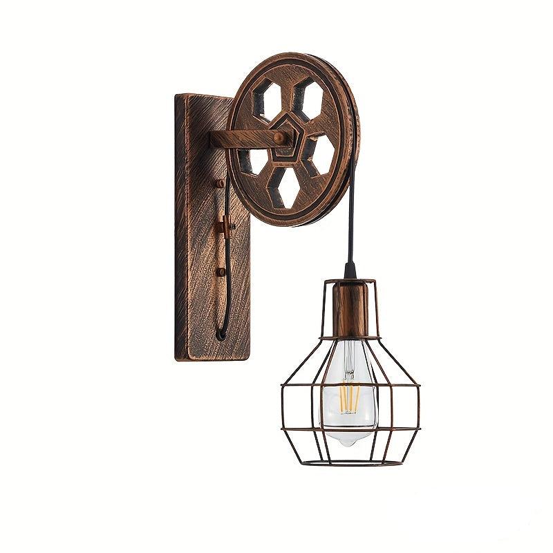 Garduru Vintage Wandleuchte | Industrielles Design | Wandlampe für Wohnzimmer & Büro | Verkabelt oder mit Stecker